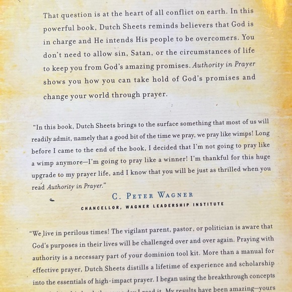 Authority in Prayer: Praying With Power and Purpose by Dutch Sheets - Picture 2 of 2